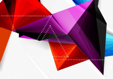 Vektör düşük Poli tarzı 3d üçgen çizgi