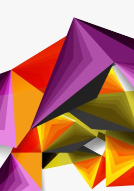 Vektör düşük Poli tarzı 3d üçgen çizgi