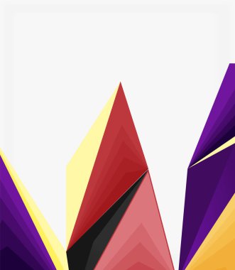 3D modern üçgen düşük Poli soyut geometrik vektör