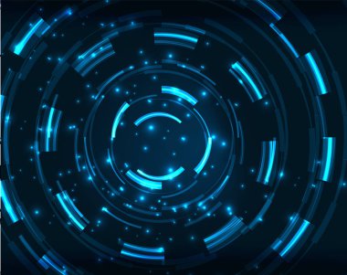 Neon Çemberleri Soyut Arkaplan