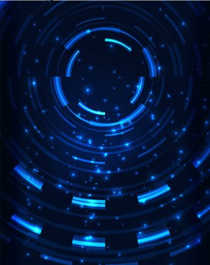 Neon Çemberleri Soyut Arkaplan