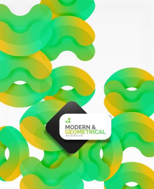 Beyaz renk geometrik yuvarlak şekiller