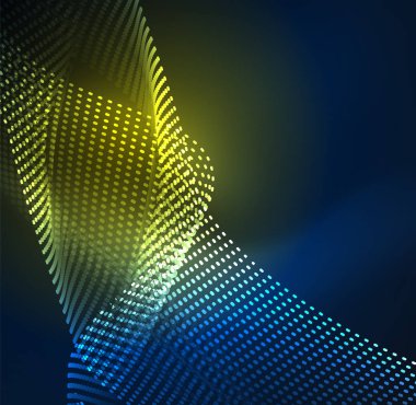 Tasarım şablonu parlayan parçacıkları dalga