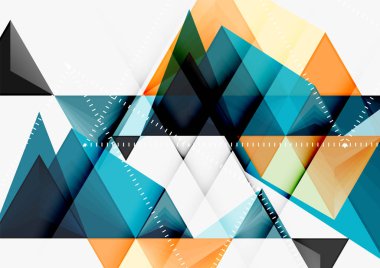 Üçgen düşük Poli vektör a4 boyutu geometrik soyut şablonu