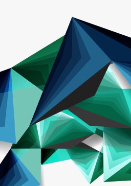 Vektör düşük Poli tarzı 3d üçgen çizgi