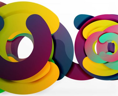 Daire geometrik arka plan, renkli iş veya web için teknoloji tasarım