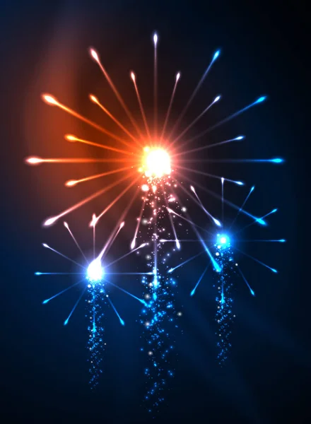 Happy Independence Day-4 juli vuurwerk ontwerpen — Stockvector