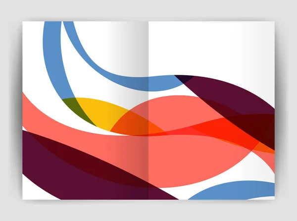 Wave design business brochure or annual report cover