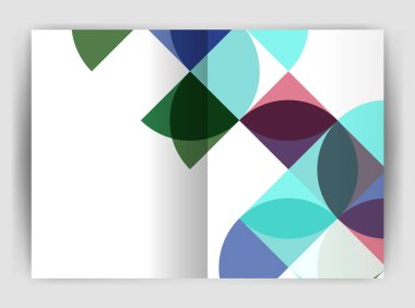 Soyut daire tasarım iş yıllık rapor yazdırma şablonu