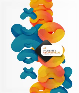 Beyaz renk geometrik yuvarlak şekiller