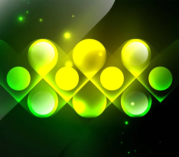 ベクトル光る幾何学的図形の背景 — ストックベクタ