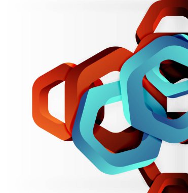 Üst üste gelen altıgenler arka planı Tasarla