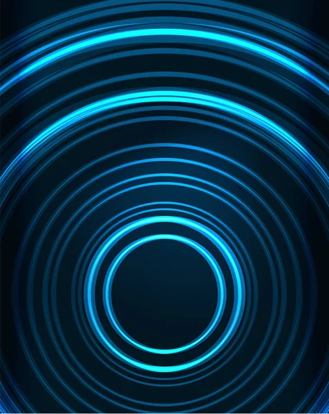 Neon circles abstract background — Stock Vector