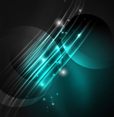 parlayan futuristik çizgiler