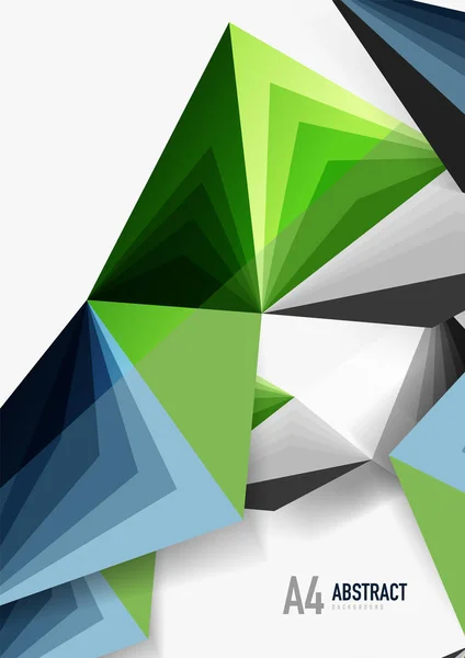 Vecteur low poly style 3d triangle ligne — Image vectorielle