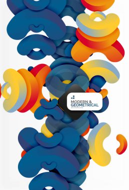 Beyaz renk geometrik yuvarlak şekiller