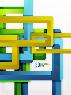 Dikdörtgen tüp elemanları, vektör arka plan