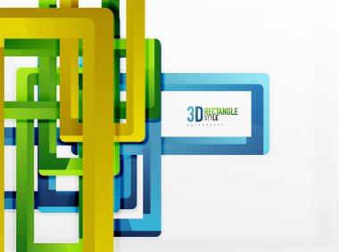 Dikdörtgen tüp elemanları, vektör arka plan