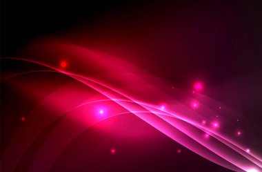 Karanlıkta parlayan dumanlı dalgalar