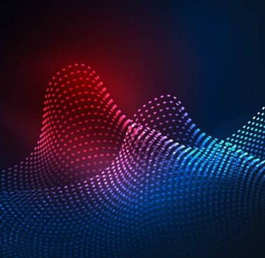 Tasarım şablonu parlayan parçacıkları dalga