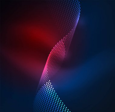 Tasarım şablonu parlayan parçacıkları dalga