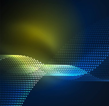 Tasarım şablonu parlayan parçacıkları dalga