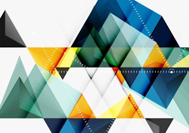 Üçgen düşük Poli vektör a4 boyutu geometrik soyut şablonu