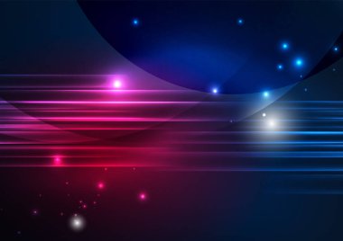 parlayan futuristik çizgiler