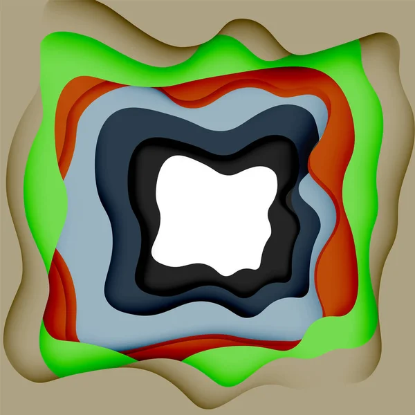 3d векторный абстрактный фон с вырезанными формами — стоковый вектор
