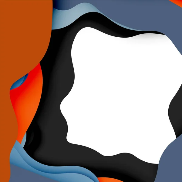 3D-Vektor abstrakter Hintergrund mit geschnittenen Formen — Stockvektor