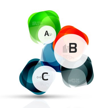 Vektör parlak kare öğeleri