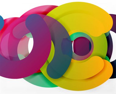 Daire geometrik arka plan, renkli iş veya web için teknoloji tasarım