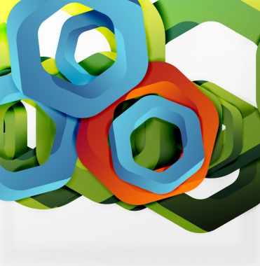 Üst üste gelen altıgenler arka planı Tasarla