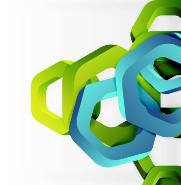 Üst üste gelen altıgenler arka planı Tasarla