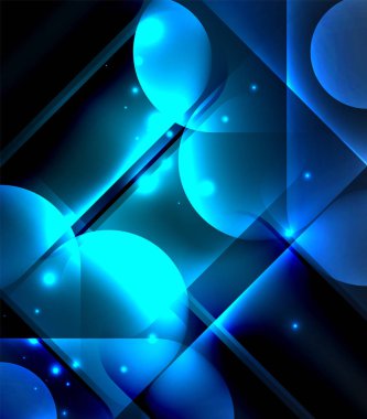Vektör geometrik parlayan arka plan şekilleri