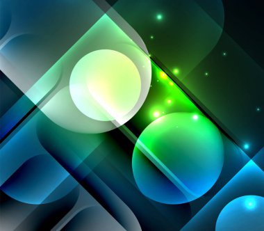 Vektör geometrik parlayan arka plan şekilleri