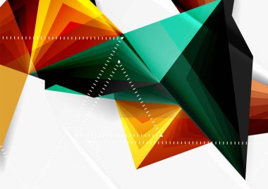 Vektör düşük Poli tarzı 3d üçgen çizgi