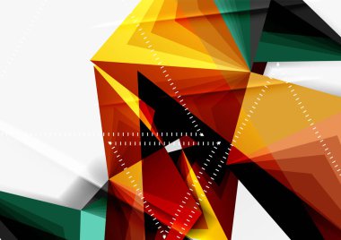 Vektör düşük Poli tarzı 3d üçgen çizgi