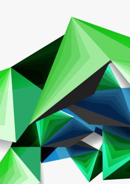 Vektör düşük Poli tarzı 3d üçgen çizgi