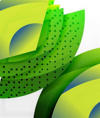 Girdap ve 3d efekti nesneleri, soyut şablon vektör tasarımı dalga