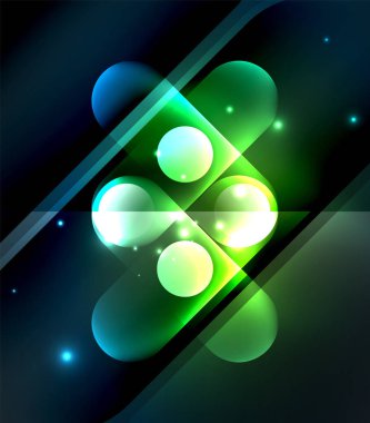 Vektör geometrik parlayan arka plan şekilleri