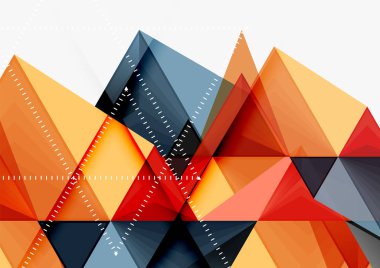 Üçgen düşük Poli vektör a4 boyutu geometrik soyut şablonu