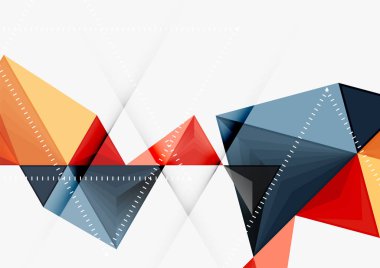 Üçgen düşük Poli vektör a4 boyutu geometrik soyut şablonu