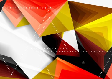 Vektör düşük Poli tarzı 3d üçgen çizgi