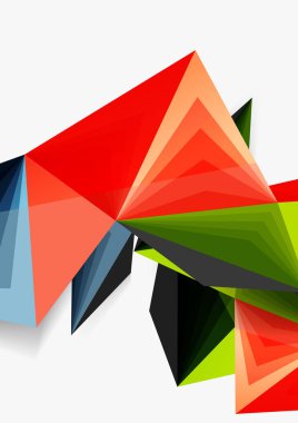 Vektör düşük Poli tarzı 3d üçgen çizgi