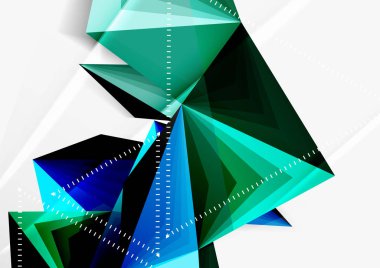 Vektör düşük Poli tarzı 3d üçgen çizgi