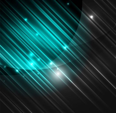 parlayan futuristik çizgiler