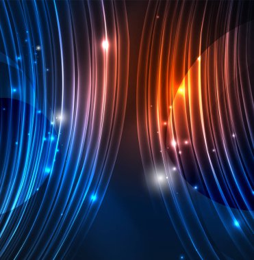 parlayan futuristik çizgiler