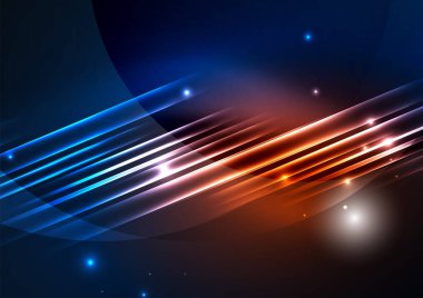 parlayan futuristik çizgiler