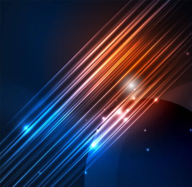 parlayan futuristik çizgiler